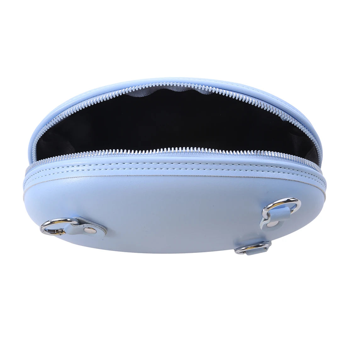 Mini Oval Crossbody Bag For Women PU Leather Messenger Chest Bag Lady Handbag