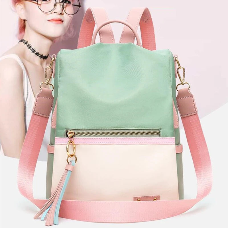 Oxford Cloth Women Backpack Candy School Bag Big Capacity Travel Backpack