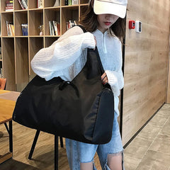 Oxford Cloth Women Shoulder Bags Ladies Travel Fitness Yoga Sports Tote Solid Ca