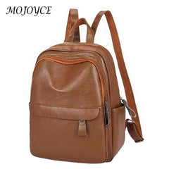 Vintage PU Backpack Waterproof Leather Rucksack Bag for Women