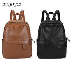Vintage PU Backpack Waterproof Leather Rucksack Bag for Women