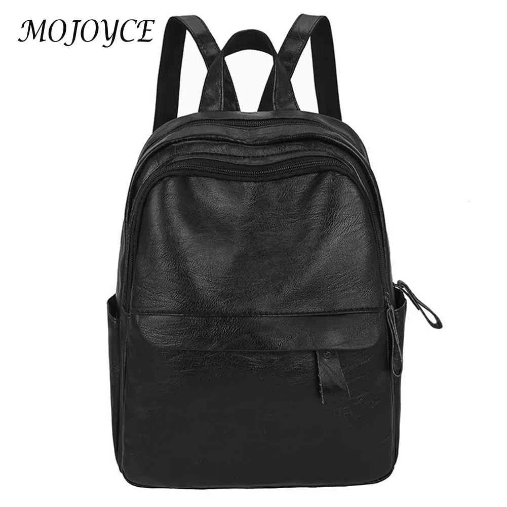 Vintage PU Backpack Waterproof Leather Rucksack Bag for Women