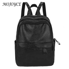 Vintage PU Backpack Waterproof Leather Rucksack Bag for Women