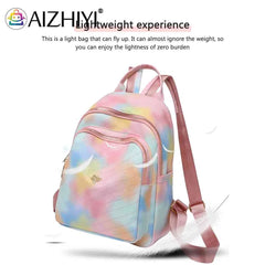 PU Leather Backpacks Large Capacity Women Girls Schoolbag Bookbags