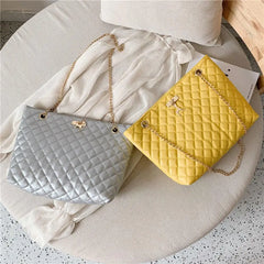PU Leather Chain Handbag Women Top-handle Totes Crossbody Bag