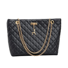 PU Leather Chain Handbag Women Top-handle Totes Crossbody Bag