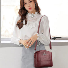 PU Leather Handbags Purses Small Crossbody Messenger Bags for Women
