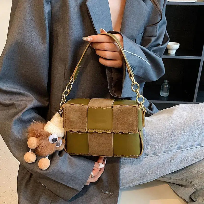 Vintage PU Leather Handbag Women's Purse Casual Shoulder Bag