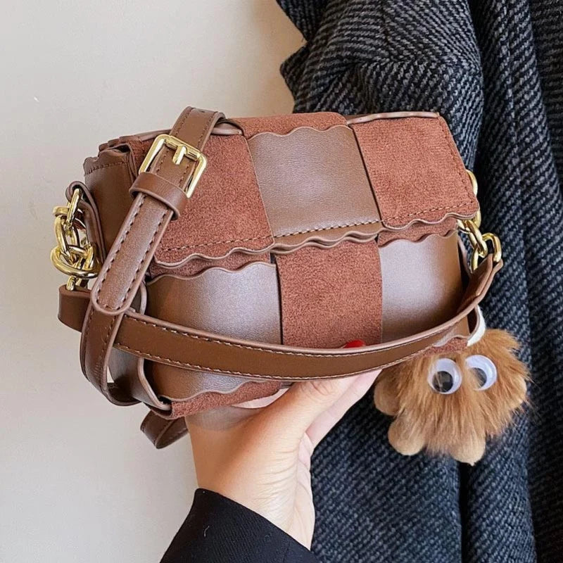 Vintage PU Leather Handbag Women's Purse Casual Shoulder Bag