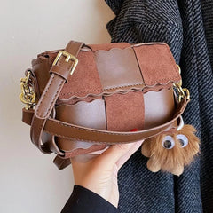 Vintage PU Leather Handbag Women's Purse Casual Shoulder Bag