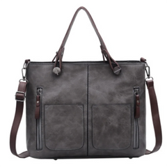 PU Leather Large Ladies Shoulder Bag Crossbody Travel Retro