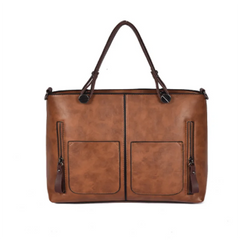 PU Leather Large Ladies Shoulder Bag Crossbody Travel Retro