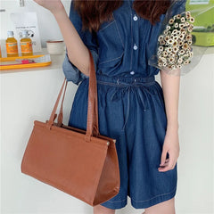 Crocodile Pattern Ladies Tote Handbag Vintage Style Women Shoulder Bag
