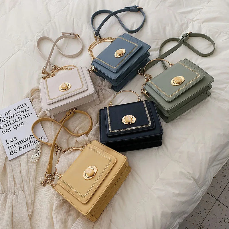 PU Leather Mini Crossbody Bags for Women Summer Shoulder Bag with Short Handle