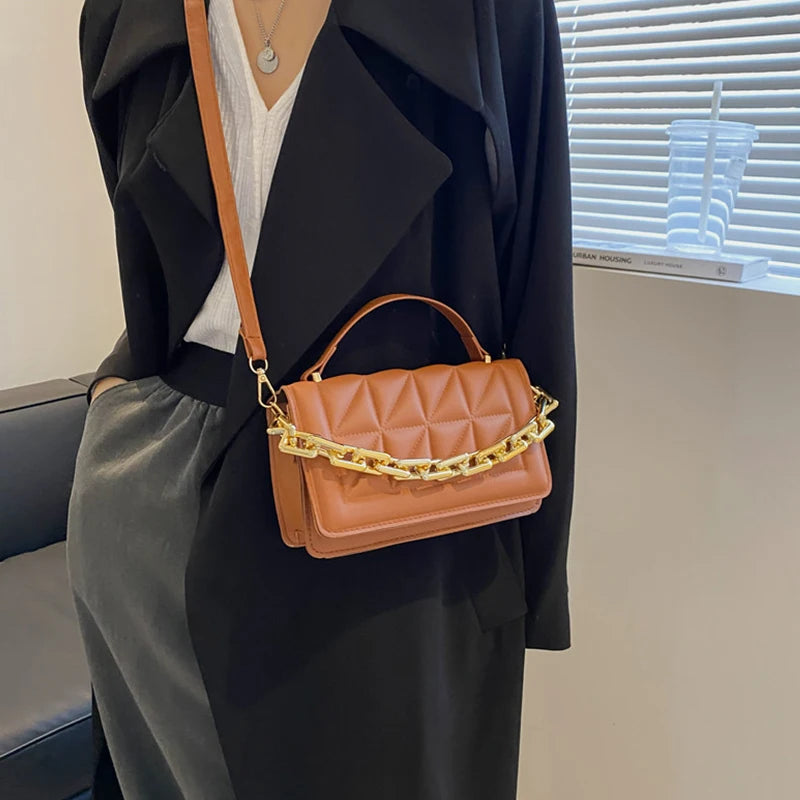 Quilted Woman Bag Chain Shoulder Purses