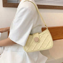 PU Leather Scarves Women Shoulder Bags High Underarm OL Cross Body Flap Bag