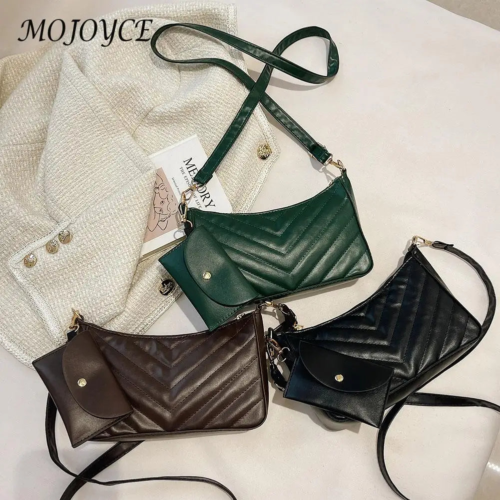 Small PU Leather Shoulder Bag for Women, Crossbody Handbag for Ladies