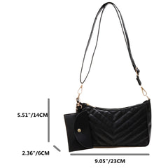 Small PU Leather Shoulder Bag for Women, Crossbody Handbag for Ladies