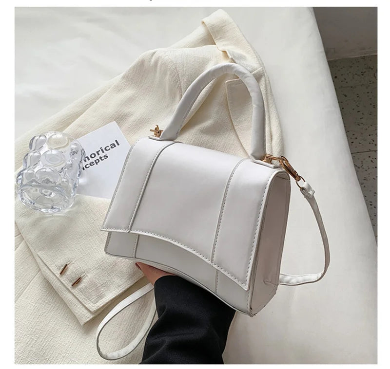 PU Leather Shoulder Bags for Women Small Flap Bag Purse Female Top-handle