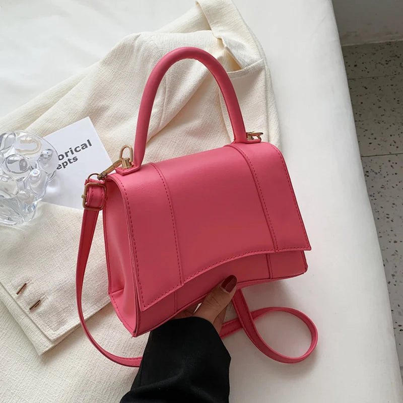 PU Leather Shoulder Bags for Women Small Flap Bag Purse Female Top-handle