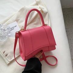 PU Leather Shoulder Bags for Women Small Flap Bag Purse Female Top-handle
