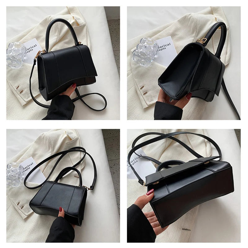 PU Leather Shoulder Bags for Women Small Flap Bag Purse Female Top-handle