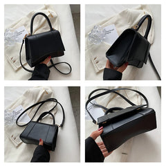 PU Leather Shoulder Bags for Women Small Flap Bag Purse Female Top-handle
