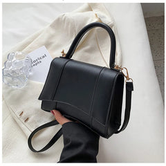 PU Leather Shoulder Bags for Women Small Flap Bag Purse Female Top-handle