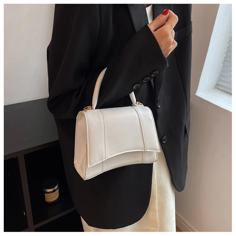 PU Leather Shoulder Bags for Women Small Flap Bag Purse Female Top-handle