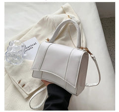 PU Leather Shoulder Bags for Women Small Flap Bag Purse Female Top-handle
