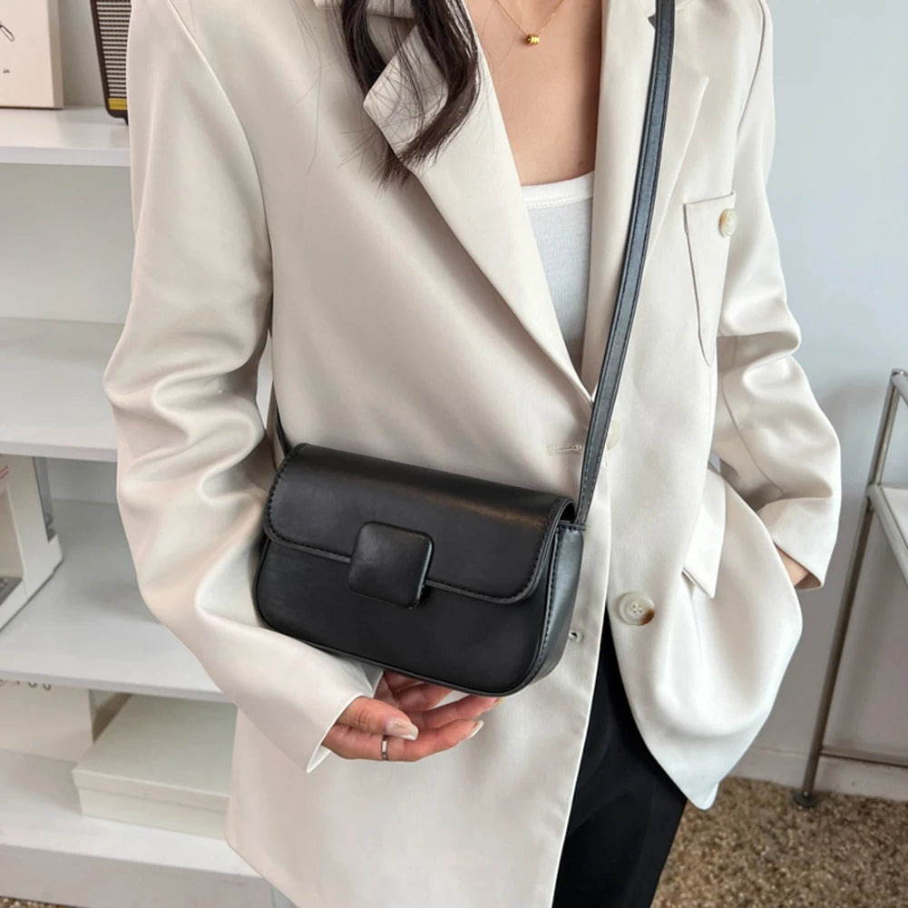 PU Leather Shoulder Crossbody Bag Women Candy Handbags Lipstick Square Sling Pur