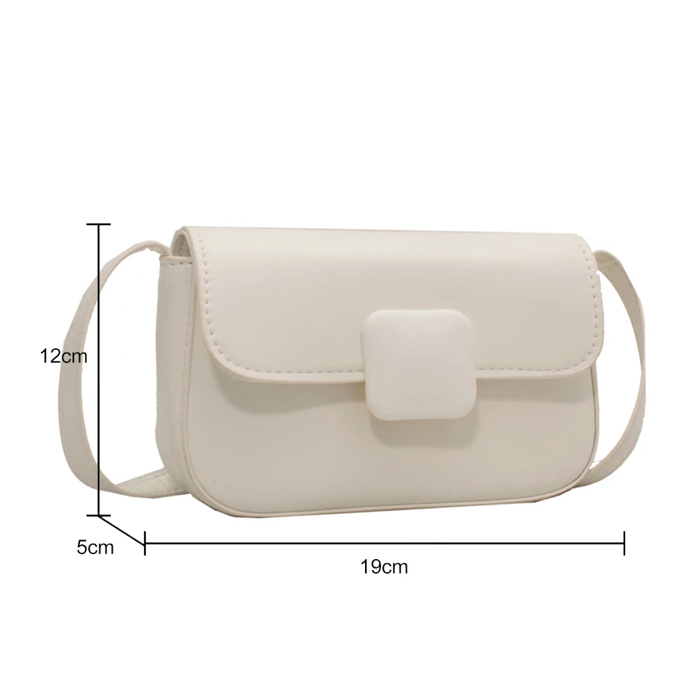 PU Leather Shoulder Crossbody Bag Women Candy Handbags Lipstick Square