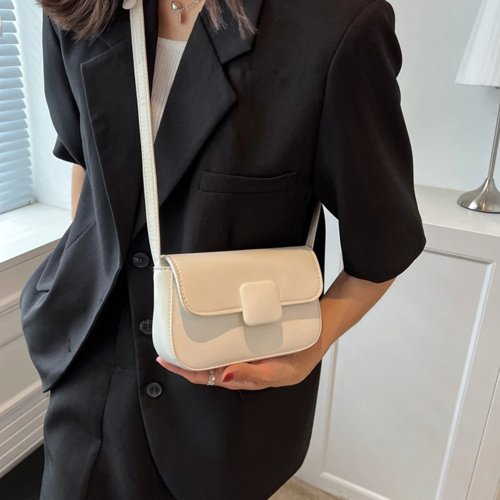 PU Leather Shoulder Crossbody Bag Women Candy Handbags Lipstick Square