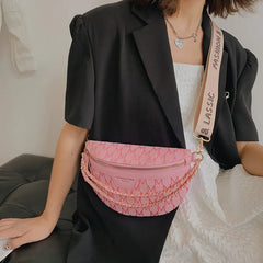 Small Waist Bag Women Chain Strap Fanny Pack Crossbody Bag