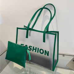 PVC Jelly Bag Clear Handbag Summer Shoulder Bags Tote for Girls