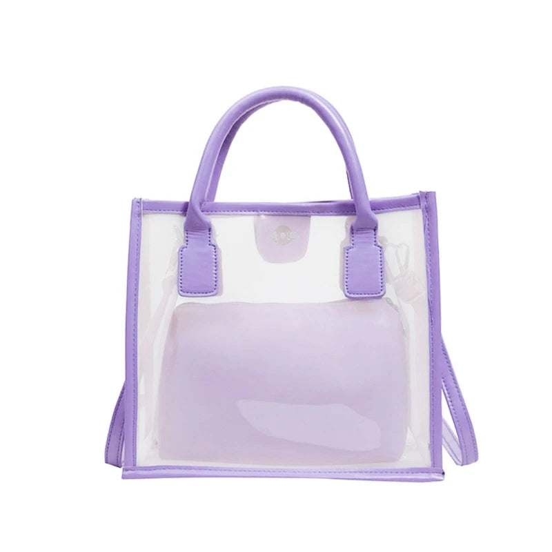 Transparent PVC Jelly Bag Small Handbag Summer Shoulder Bags