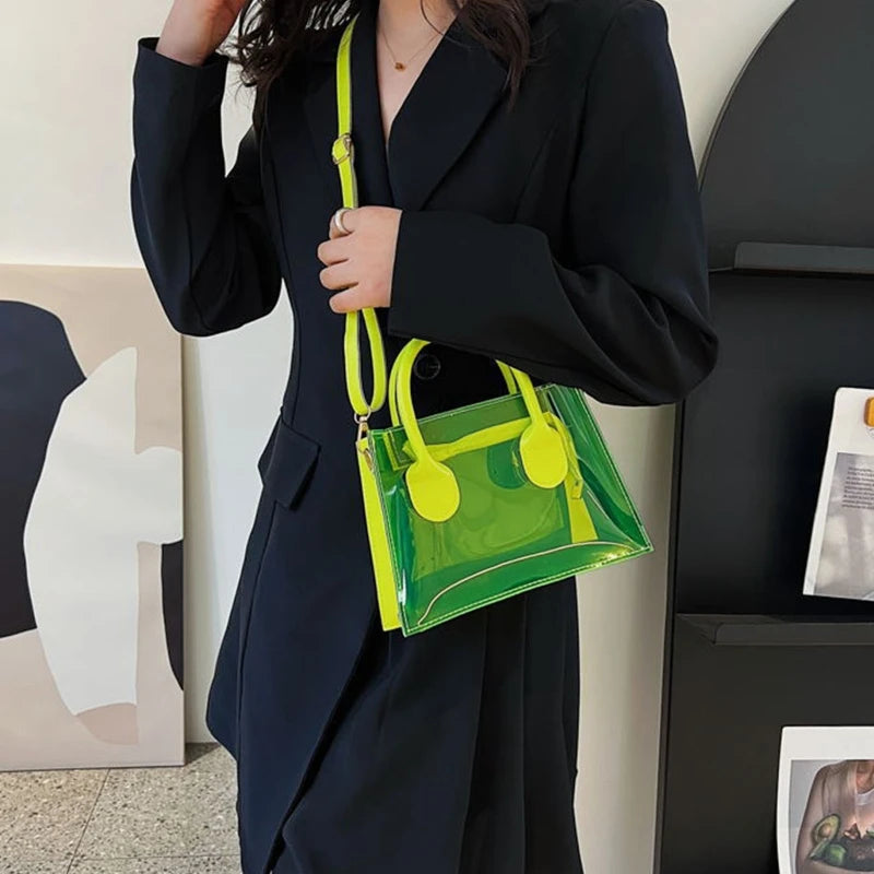 Women Transparent PVC Jelly Shoulder Bag