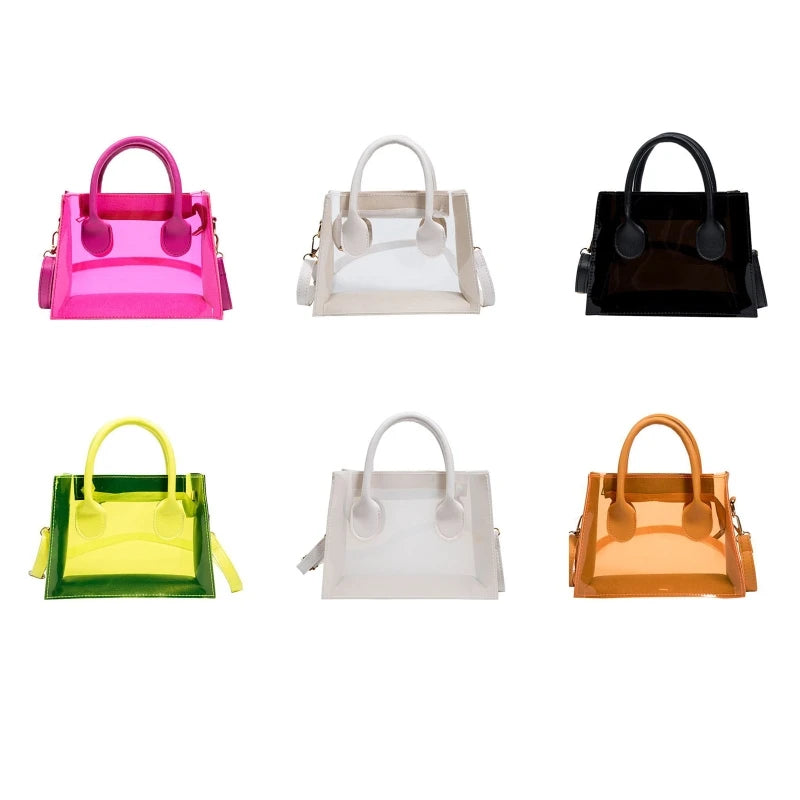Women Transparent PVC Jelly Shoulder Bag