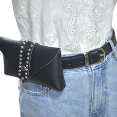 Rivet Punk Women Belt Pack Mini Bags Vintage Belt Bag Hip Pocket