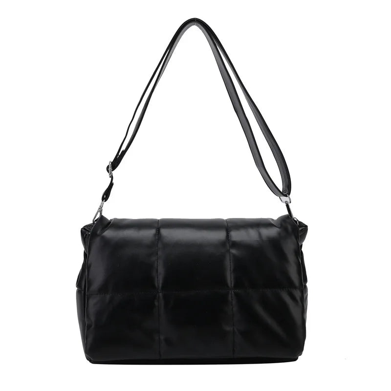 Quilted Padded Pillow Crossbody Bag for Women Winter Purse