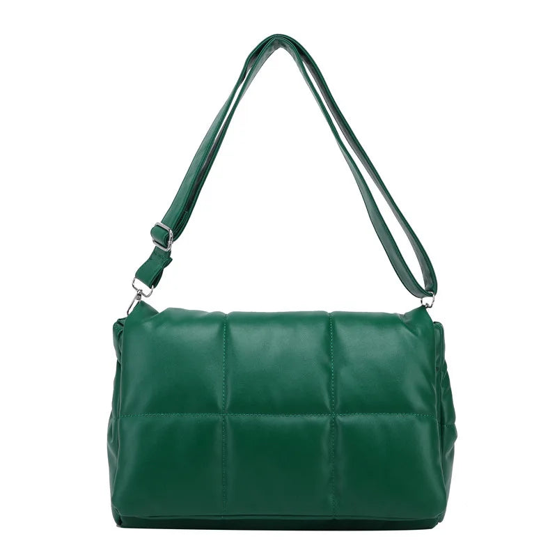 Quilted Padded Pillow Crossbody Bag for Women Winter Purse