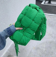 Quilted Crossbody Bag for Women Winter Shoulder Purse Small Flap Bag