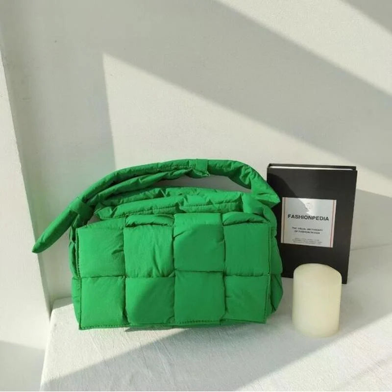 Quilted Crossbody Bag for Women Winter Shoulder Purse Small Flap Bag