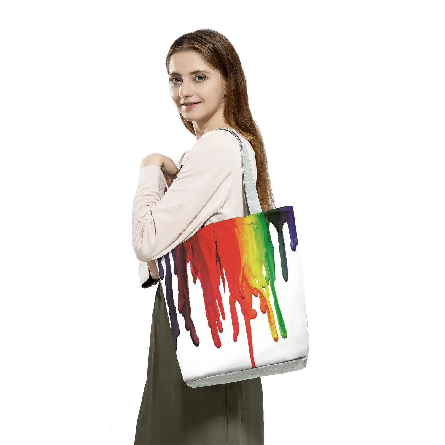 Printed Shoulder Bags Eco Reusable Shopping Bag Foldable Tote Female Travel
