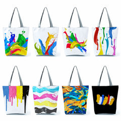 Printed Shoulder Bags Eco Reusable Shopping Bag Foldable Tote Female Travel