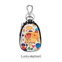 Women Girls Key Bag PU Leather Key Wallets Key Holder Case Pouch