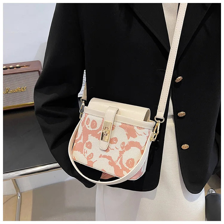 Women's Panda Box Bag PU Leather Shoulder Crossbody Messenger Totes