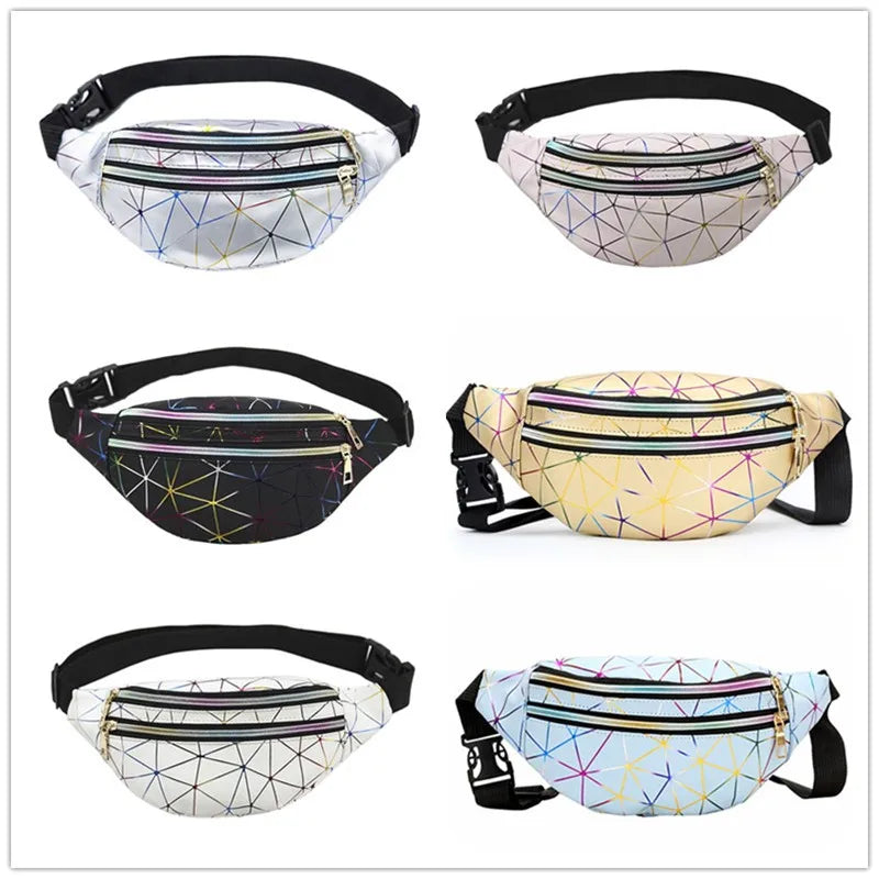 Women Laser Fanny Pack Belt Bag Phone Pouch Cross Body Bag