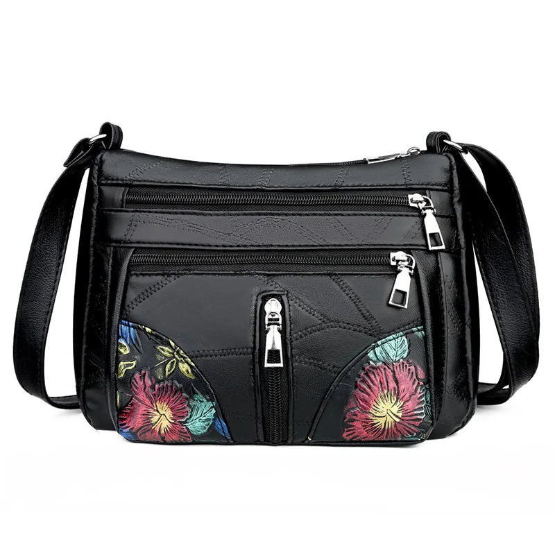 Patchwork Leather Women Shoulder Bags Lady Handbag Female Crossbody