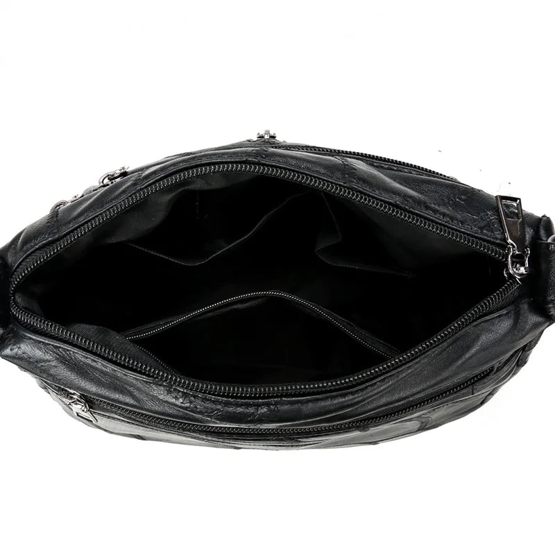 Patchwork Leather Women Shoulder Bags Lady Handbag Female Crossbody